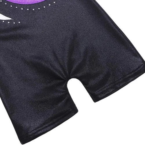 Vista 5 de BAOHULU Leotardo de gimnasia para niñas, pantalones cortos de gimnasia con banda elástica