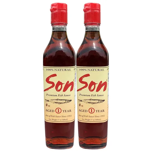 Vista 8 de Salsa de pescado Son │ Salsa de pescado artesanal vietnamita premium desde 1951 Salsa de anchoa de un año de edad │Botella de 17.0 oz │100%