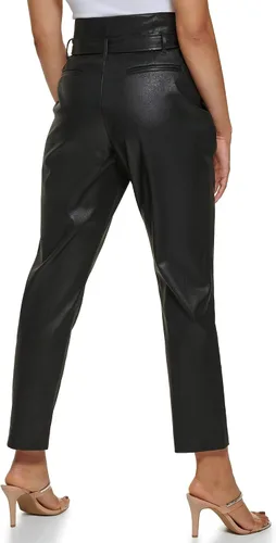 Vista 3 de DKNY Pantalón de cintura Misses Paperbag para mujer