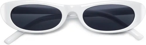 Vista 3 de Gafas de sol ovaladas retro para mujer y hombre, estilo vintage, rectangulares, estrechas, AP3694