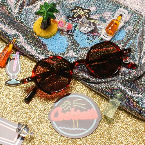 Vista 7 de Xpectrum Small Retro Hippie Round Sunglasses for Men Women Vintage Circle Sun Glasses