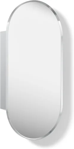 Vista 44 de Kohler 35573-BNL Verdera® - Espejo de gabinete de medicina enmarcado, diseño cápsula, interior espejado, gabinete de baño, estantes de vidrio