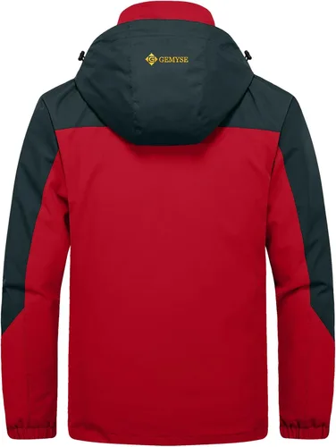 Vista 2 de GEMYSE Chaqueta de nieve impermeable 3 en 1 para hombre, abrigo de invierno aislado