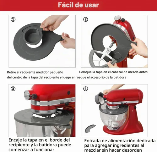 Vista 2 de KitchenAid K5GB - Cubierta de cristal para batidora de cabeza inclinable de 5 cuartos de galón, protector contra salpicaduras