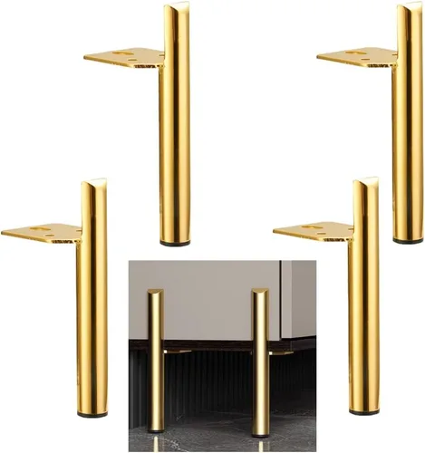 Vista 7 de Patas de muebles de 2 pulgadas, patas doradas para mesa de café, patas de muebles de metal de mediados de siglo para sofá, gabinete, otomana, juego