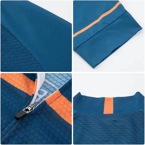 Vista 5 de ROTTO Camiseta de ciclismo para hombre, manga corta, serie Simple Line