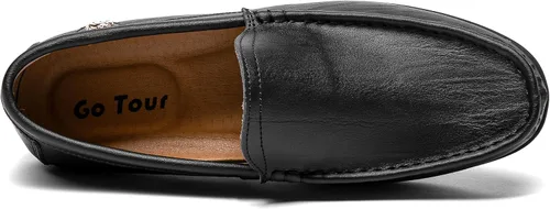 Vista 5 de Go Tour Mocasines casuales de cuero para hombre
