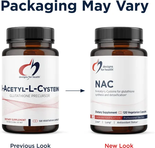 Vista 3 de Designs for Health N-acetil-L-cisteína - 900 mg NAC, precursor antioxidante de glutatión - desintoxicación + apoyo de recuperación de entrenamiento