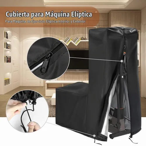 Vista 7 de Cubierta elíptica para máquina de ejercicios, a prueba de polvo e impermeable, cubierta protectora para uso doméstico