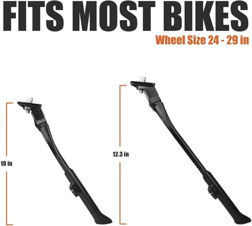 Vista 8 de Soporte para bicicleta ajustable de BV con pestillo de resorte integrado oculto, para bicicletas de 24 a 29 pulgadas Negro