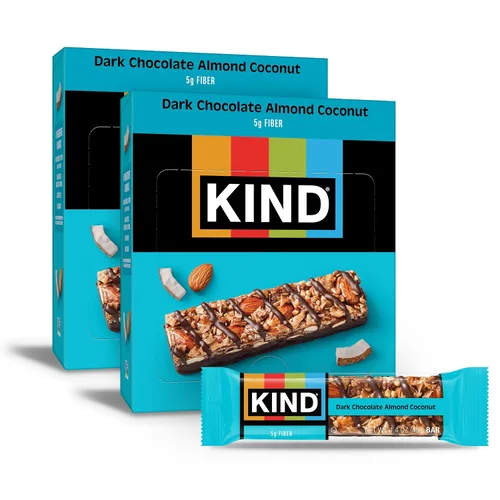 Vista 13 de KIND - Barras de nueces, almendras y coco, 1.4 onzas, 24 unidades, sin gluten, bajo índice glucémico, 0.18 onzas de proteína