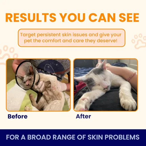 Vista 6 de Healthy Paw Life - Crema para la piel de mascotas con azufre de lima (2 onzas), soporte tópico calmante para la piel de perros, gatos, cachorros