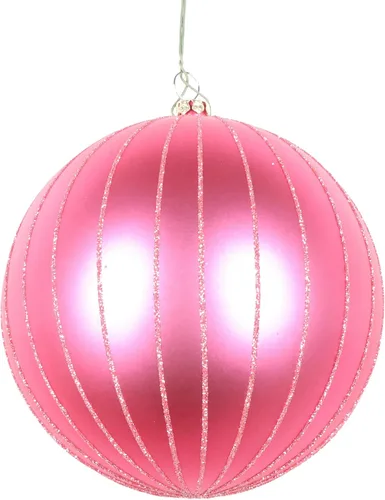 Vista 11 de Vickerman Adorno navideño de bola de avena mate con purpurina de 5 pulgadas. Incluye 4 piezas por bolsa.