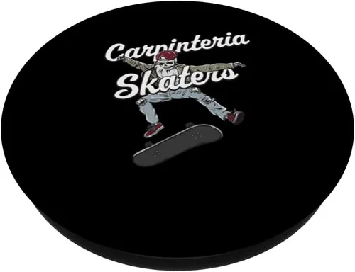 Vista 2 de Carpinteria Skater Skateboarding Funny Skateboard Humor PopSockets Swappable PopGrip