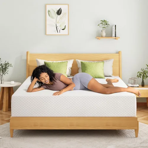Vista 13 de EGOHOME Colchón individual de 5 pulgadas para niños, colchón de espuma viscoelástica con gel de té verde refrescante, alivia la presión con soporte