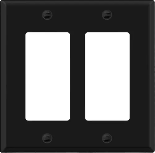 Vista 14 de ENERLITES Placa de pared metálica decorativa para interruptor o tomacorriente, resistente a la corrosión, tamaño de 2 segmentos, 4.50" x 4.57