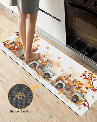 Vista 3 de Tapete de baño de Acción de Gracias para bañera, antideslizante, de secado rápido y absorbente, de tierra de diatomeas, para fregadero de cocina