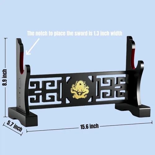 Vista 4 de Soporte acolchado para espada, soporte de terciopelo para proteger la espada, Katana Genji, hoja samurái japonesa Gladius Templar, soporte medieval