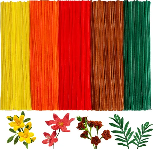 Vista 12 de Limpiapipas de Navidad, 500 piezas de limpieza de tuberías artesanales Colores de Navidad 02