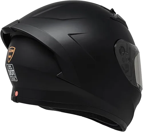 Vista 2 de GDM Casco de motocicleta Bluetooth de cara completa con 3 viseras transparente, tintado, cromado