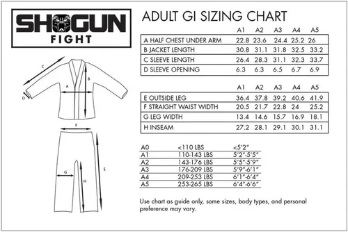 Vista 9 de SHOGUN Fight Jiu Jitsu Gi Tao Premium 15.87oz tejido de perlas de algodón BJJ