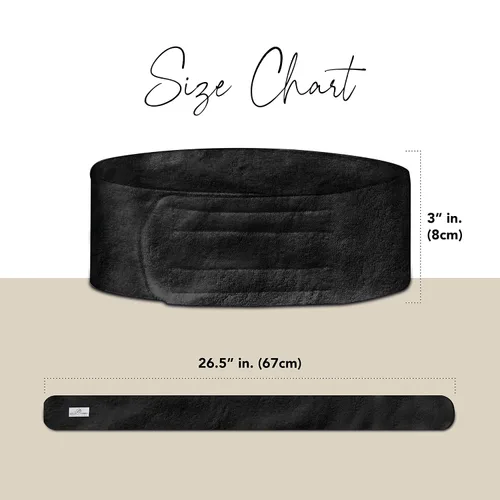 Vista 6 de Boca Terry - Diadema de maquillaje 100% algodón para mujer Negro