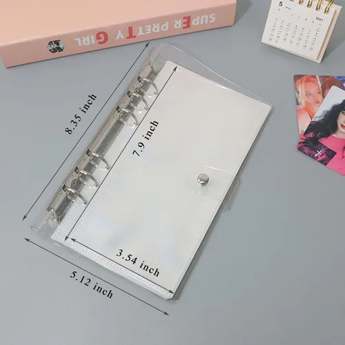 Vista 6 de Carpeta Organizadora de Almacenamiento de Calcomanías Transparentes para Calcomanías Deco Kpop Libro Álbum Coleccionable de Calcomanías A6