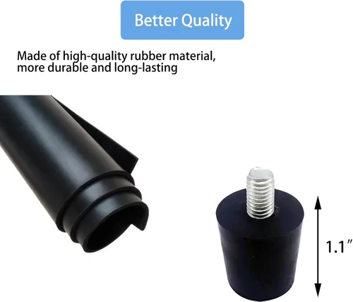 Vista 3 de Pie de goma ajustable para piezas de repuesto Blackstone, piezas de plancha para parrillas Blackstone de 17 y 22 pulgadas, los accesorios de plancha