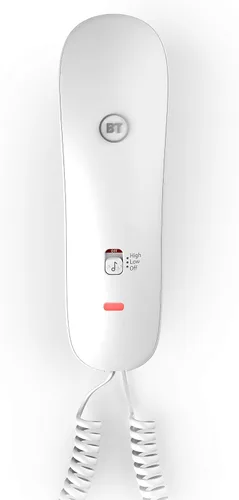 Vista 2 de BT Teléfono con cable - blanco, dueto 210, teléfono con 10 memorias de marcación rápida
