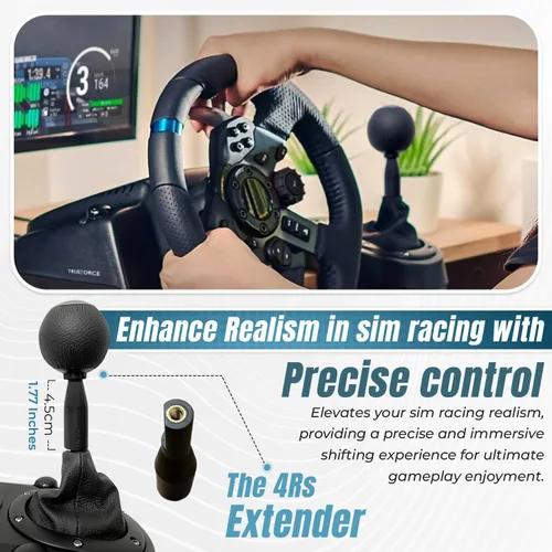 Vista 3 de Adaptador de Perilla de Palanca de Cambios Mod para Logitech G29 G920 G923 G27 G25, Extensión de Palanca de Cambio, Accesorios