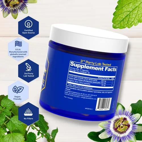 Vista 4 de NATURAL STACKS Apigenin for Sleep + Magtech Magnesium Supplement Bundle - Apoya el sueño y la salud cerebral* - 210 cápsulas totales