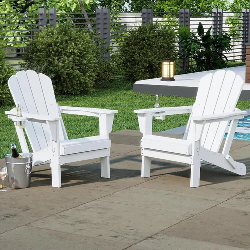 Vista 22 de Domi Folding Adirondack Chair with Cup Holder, Aruba