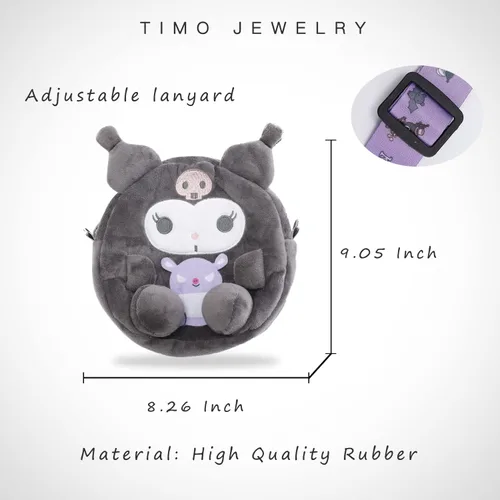 Vista 2 de G-Ahora Kuromi My Medy Cinnroll Frog Wallet con cordón Kumi Cross Body Purse Bag Cute Coin Bag para niñas y mujeres