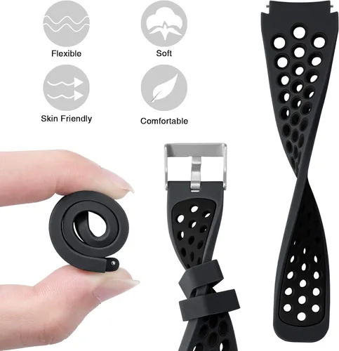 Vista 8 de Lerobo Correa de reloj de 22 mm compatible con Samsung Galaxy Watch de 46 mm/Galaxy Watch 3 de 45 mm/Gear S3 Classic/Frontier, correa de reloj