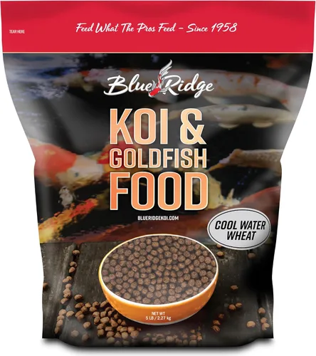 Vista 11 de Blue Ridge - Alimento para peces Koi de trigo con agua fría, pellets de 3