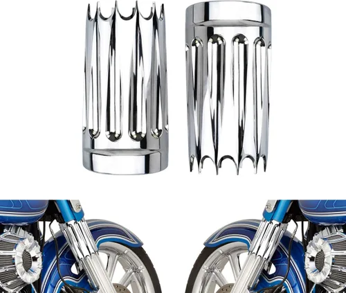 Vista 7 de Cubre horquillas superiores CNC HDBUBALUS para Harley Harley Touring Road King Street Electra Glide FLT FLHR FLHT FLHX FLSTF FLSTN