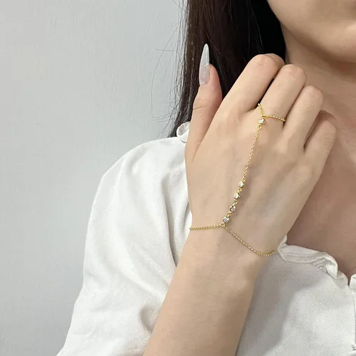 Vista 92 de Pulsera de plata de ley 925 para mujer, pulsera de mano para mujer, pulseras esclavas de 7 a 9 pulgadas ajustable