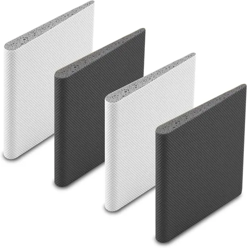Vista 9 de 4 sellos de esquina de puerta, sello de marco de jamba de puerta exterior, tapones de cuña autoadhesivos, almohadillas de espuma para burlete