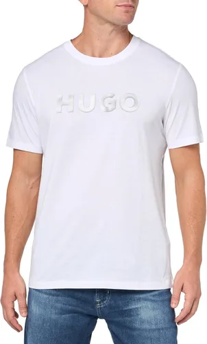 Vista 16 de Hugo Men's Print Logo Short Sleeve T-Shirt Blanco