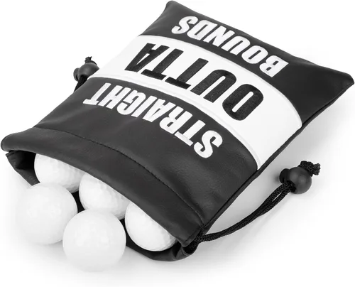 Vista 10 de Bolsa de golf para objetos de valor, bolsa de cuero para camiseta de golf con cierre de cordón, bolsa portátil para pelotas de golf, accesorios