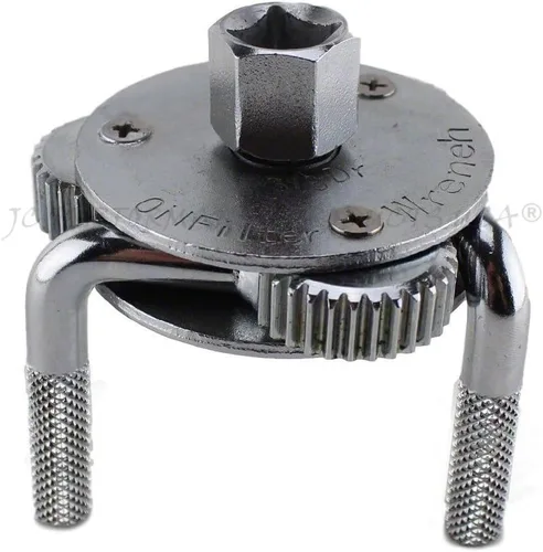 Vista 5 de JC Performance - Llave de extracción de filtro de aceite resistente, ajustable universalmente (pequeña)