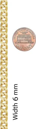 Vista 5 de LIFETIME JEWELRY Collar de cadena de eslabones cubanos chapado en oro de 24 quilates para hombres y mujeres (0.236in y 0.374in), Chapado en oro, No