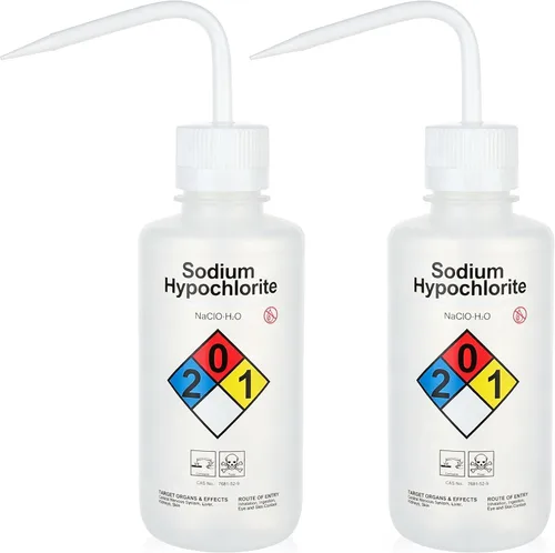 Vista 11 de 2pcs de botellas de lavado de seguridad, vol.16.9 fl oz 17oz, botella de lavado de acetona, material de LDPE, LVM004