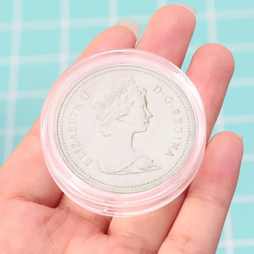 Vista 8 de Moneda titular 1 pieza 1.520 in transparente redondo acrílico moneda cápsula caja de almacenamiento caja titular para plata 2 oz