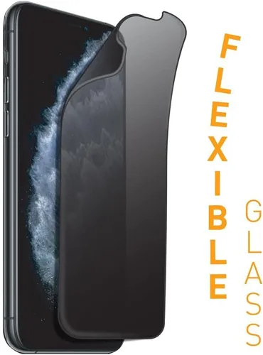 Vista 6 de Armor Protector de pantalla de vidrio flexible para iPhone 11 Pro/XS/X, protector de privacidad con antirreflejos