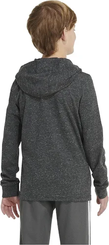Vista 5 de adidas Camiseta de manga larga con capucha de algodón con logotipo Bos para niño