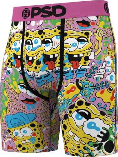 Vista 3 de PSD Calzoncillos tipo bóxer para hombres - Spongebob Squarepants, paquete y unidades individuales de ropa interior de longitud estándar