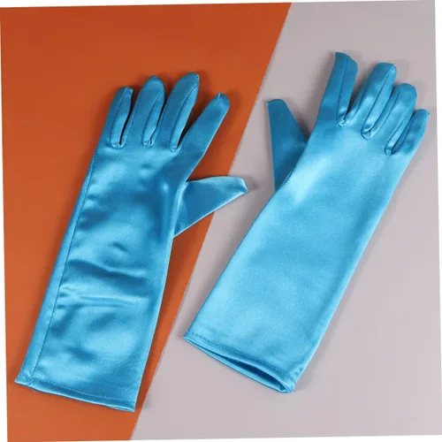 Vista 6 de Juego de 3 pares de manos de satén para niños, guantes de princesa de satén para niños, guantes de princesa blancos para niños, recuerdos