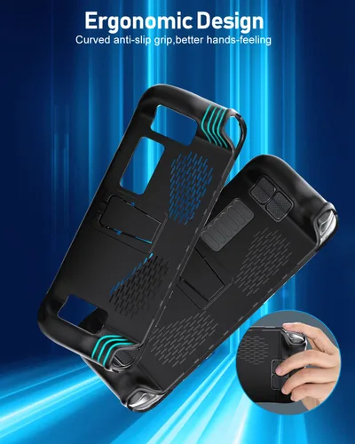 Vista 6 de Funda protectora con soporte plegable para cubierta de vapor, funda protectora de TPU suave con soporte plegable, accesorios compatibles