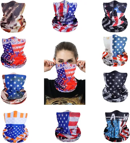 Vista 38 de Mascarillas de Polaina para el Cuello, Bufanda en Tubo, Bandanas Sin Costuras, Pañuelos para el Rostro, Cubierta Multiusos para la Cabeza